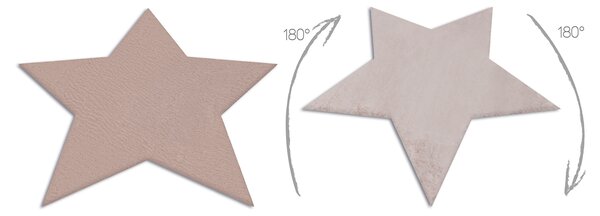 Covor lavabil modern SHAPE 3148 Stea shaggy - roz roșu, antiderapant