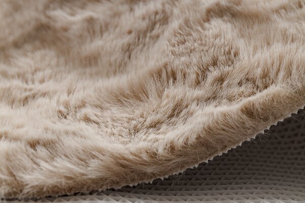 Covor lavabil modern SHAPE 3148 Stea shaggy - bej, antiderapant