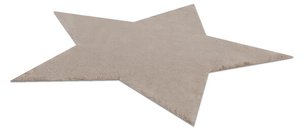 Covor lavabil modern SHAPE 3148 Stea shaggy - bej, antiderapant