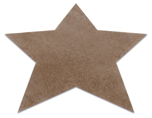 Covor lavabil modern SHAPE 3148 Stea shaggy - bej, antiderapant