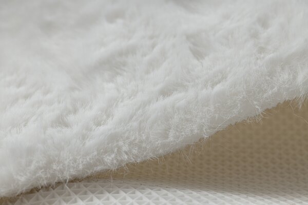Covor lavabil modern SHAPE 3148 Stea shaggy - fildeş, antiderapant