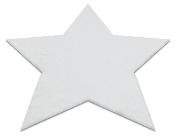 Covor lavabil modern SHAPE 3148 Stea shaggy - fildeş, antiderapant