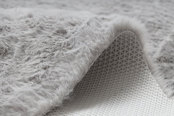 Covor lavabil modern SHAPE 3148 Stea shaggy - gri, antiderapant