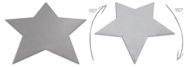 Covor lavabil modern SHAPE 3148 Stea shaggy - gri, antiderapant