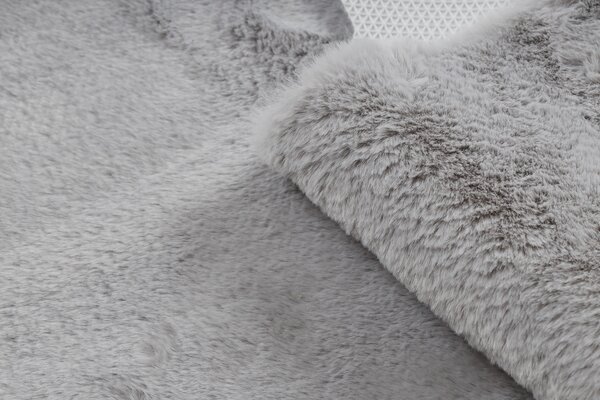Covor lavabil modern SHAPE 3148 Stea shaggy - gri, antiderapant