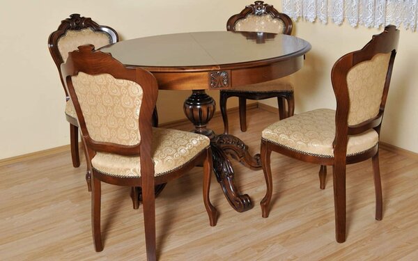 Scaun lemn masiv Tapitat Briston 58x57xH102 cm