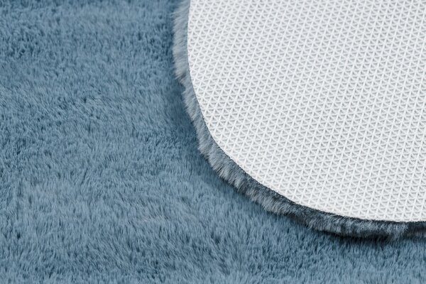 Covor lavabil modern SHAPE 3150 Fluture shaggy - albastru, antiderapant