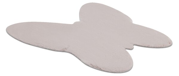 Covor lavabil modern SHAPE 3150 Fluture shaggy - roz roșu, antiderapant