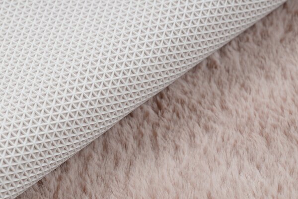 Covor lavabil modern SHAPE 3150 Fluture shaggy - roz roșu, antiderapant