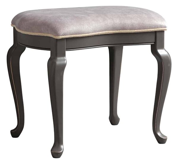 Taburet lemn masiv gri Ambra, 57 × 42 × 52 cm