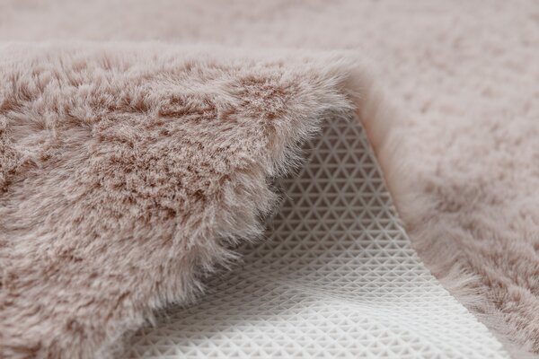 Covor lavabil modern SHAPE 3150 Fluture shaggy - roz roșu, antiderapant