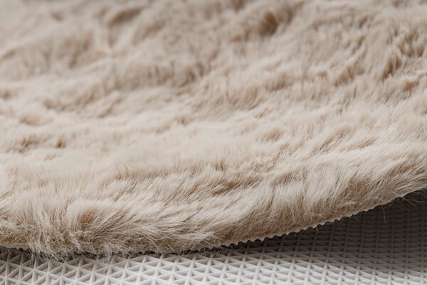 Covor lavabil modern SHAPE 3150 Fluture shaggy - bej, antiderapant