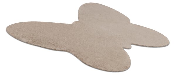 Covor lavabil modern SHAPE 3150 Fluture shaggy - bej, antiderapant