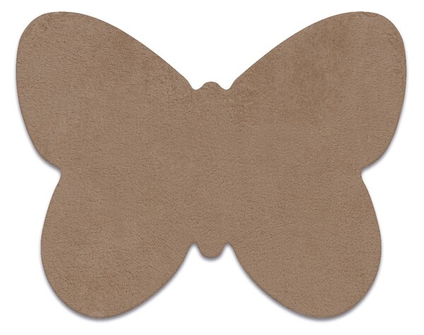 Covor lavabil modern SHAPE 3150 Fluture shaggy - bej, antiderapant