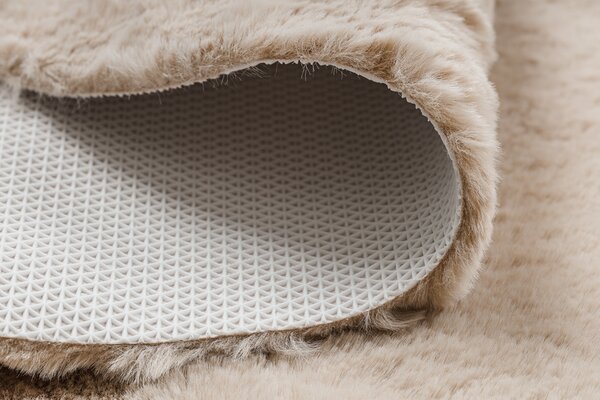 Covor lavabil modern SHAPE 3150 Fluture shaggy - bej, antiderapant