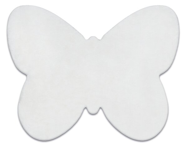 Covor lavabil modern SHAPE 3150 Fluture shaggy - fildeş, antiderapant