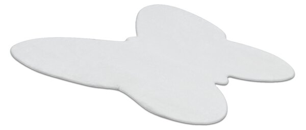 Covor lavabil modern SHAPE 3150 Fluture shaggy - fildeş, antiderapant
