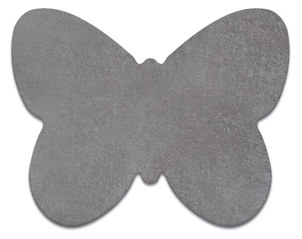 Covor lavabil modern SHAPE 3150 Fluture shaggy - gri, antiderapant