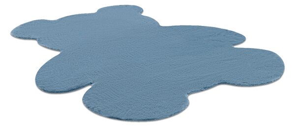 Covor lavabil modern SHAPE 3146 Ursuleț shaggy - albastru, antiderapant