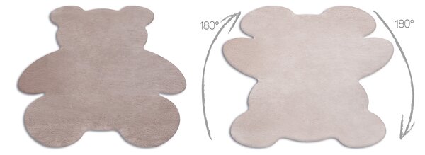 Covor lavabil modern SHAPE 3146 Ursuleț shaggy - roz roșu, antiderapant
