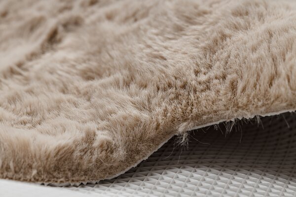 Covor lavabil modern SHAPE 3146 Ursuleț shaggy - bej, antiderapant