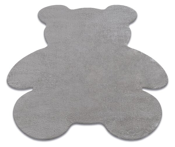 Covor lavabil modern SHAPE 3146 Ursuleț shaggy - gri, antiderapant