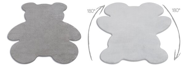 Covor lavabil modern SHAPE 3146 Ursuleț shaggy - gri, antiderapant