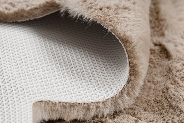 Covor lavabil modern SHAPE 3146 Ursuleț shaggy - bej, antiderapant