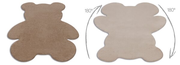 Covor lavabil modern SHAPE 3146 Ursuleț shaggy - bej, antiderapant