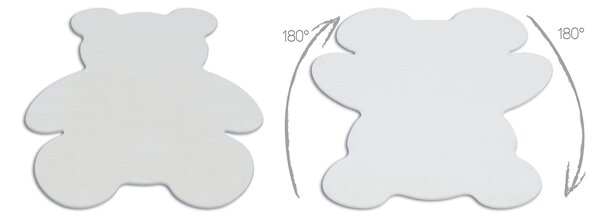 Covor lavabil modern SHAPE 3146 Ursuleț shaggy - fildeş, antiderapant