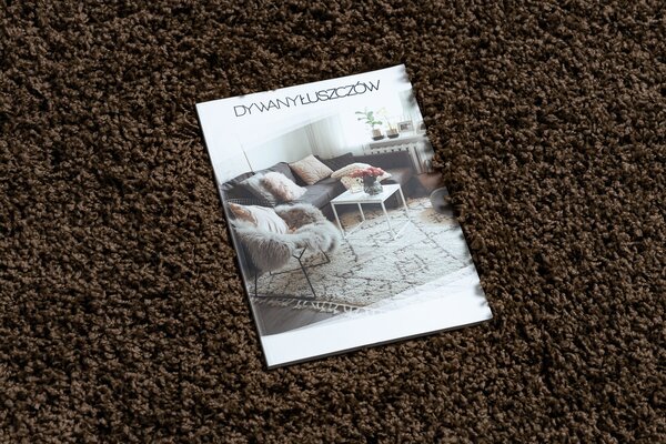 Covor SOFFI shaggy 5cm maro