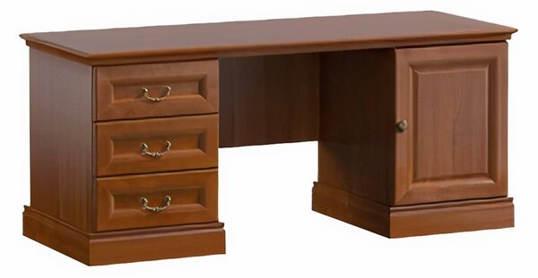 Birou lemn masiv nuc Bennett L 165 x A 75 x H 76 cm