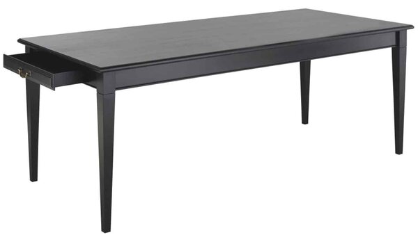 Masă lemn masiv Dining Noir RAL 9016 L90xA70xH78cm