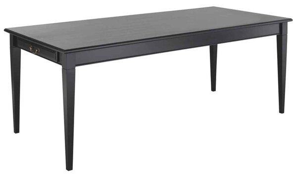 Masă lemn masiv Dining Noir RAL 9016 L90xA70xH78cm
