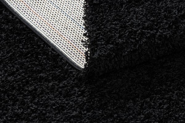 Covor, Traversa SOFFI shaggy 5cm negru - pentru bucătărie, hol și coridor