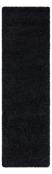 Covor, Traversa SOFFI shaggy 5cm negru - pentru bucătărie, hol și coridor