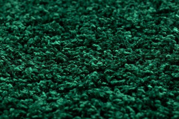 Covor SOFFI cerc shaggy 5cm sticla verde
