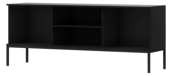 Comodă TV lemn masiv Sia Negru, 150 × 40 × 60 cm