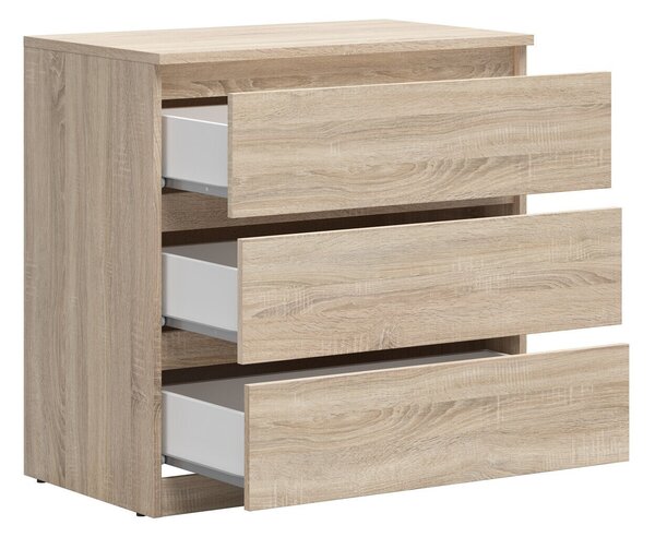 Comodă Livevaro 114, Stejar Sonoma, PAL laminat, 76x75x45cm, 25.9 kg