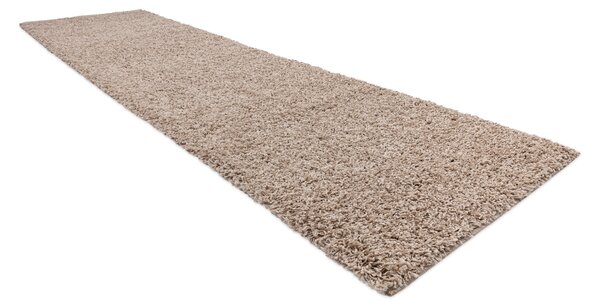 Covor, Traversa SOFFI shaggy 5cm bej - pentru bucătărie, hol și coridor