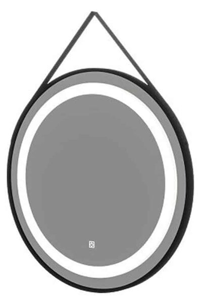 Oglindă lemn masiv cu iluminare LED si acționare touch 60 cm