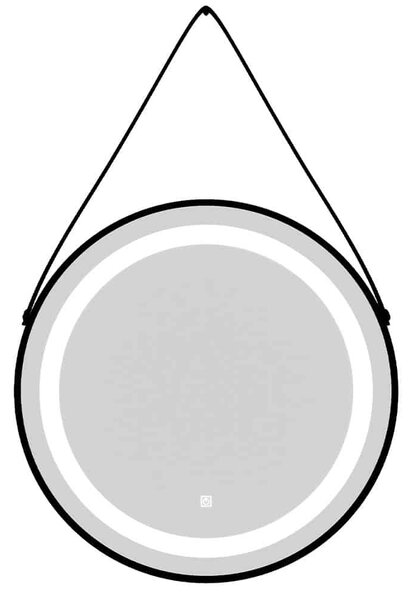 Oglindă lemn masiv cu iluminare LED si acționare touch 60 cm