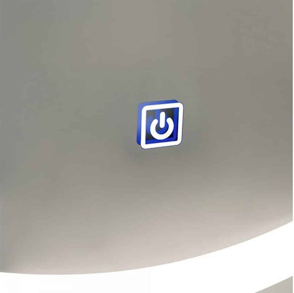 Oglindă lemn masiv cu iluminare LED si acționare touch 60 cm