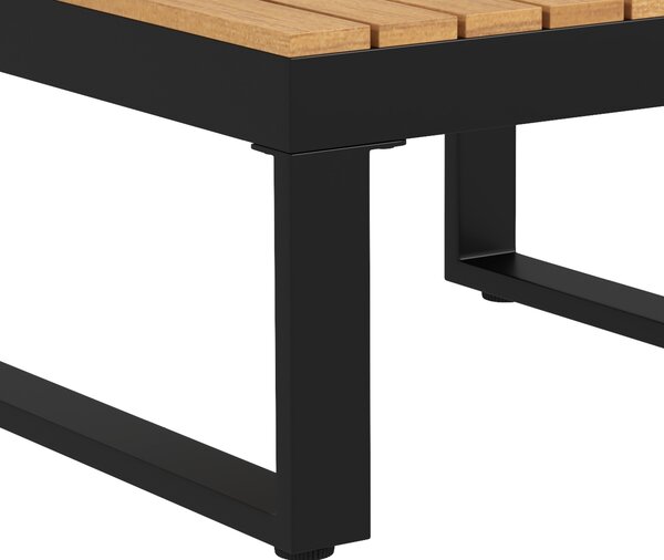 Outsunny Set de Mobilier pentru Grădină din 4 Piese cu 2 Canapele Duble, Colțar și Măsuță de Cafea, 124x61x71,5 cm, Gri | Aosom Romania