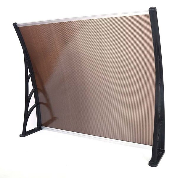 Copertina usa, 120x80 cm, accesorii montaj, protectie UV, policarbonat, maro