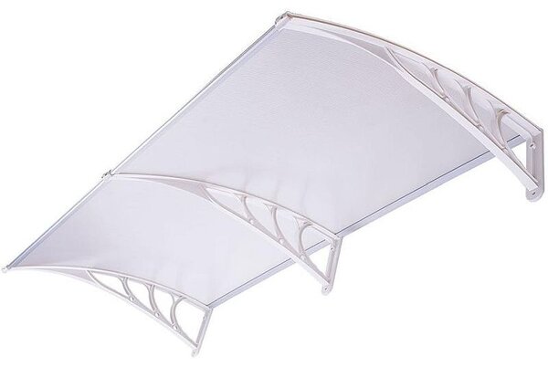 Copertina fixa usa, policarbonat transparent, 100x200 cm, cadru alb