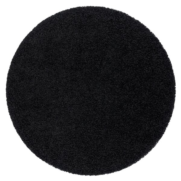 Covor SOFFI cerc shaggy 5cm negru