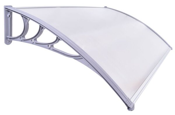 Copertina fixa, 120x80 cm, policarbonat transparent, cadru gri, accesorii montaj incluse