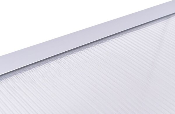 Copertina fixa, 120x80 cm, policarbonat transparent, cadru gri, accesorii montaj incluse