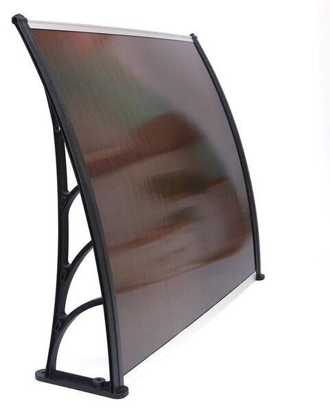 Copertina usa, 120x80 cm, accesorii montaj, protectie UV, policarbonat, maro